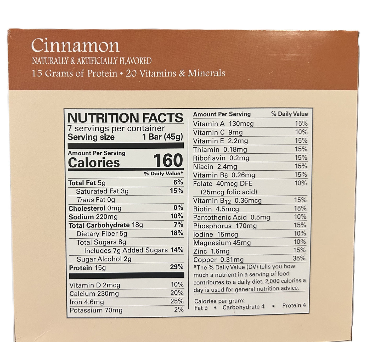 Cinnamon Protein Bar