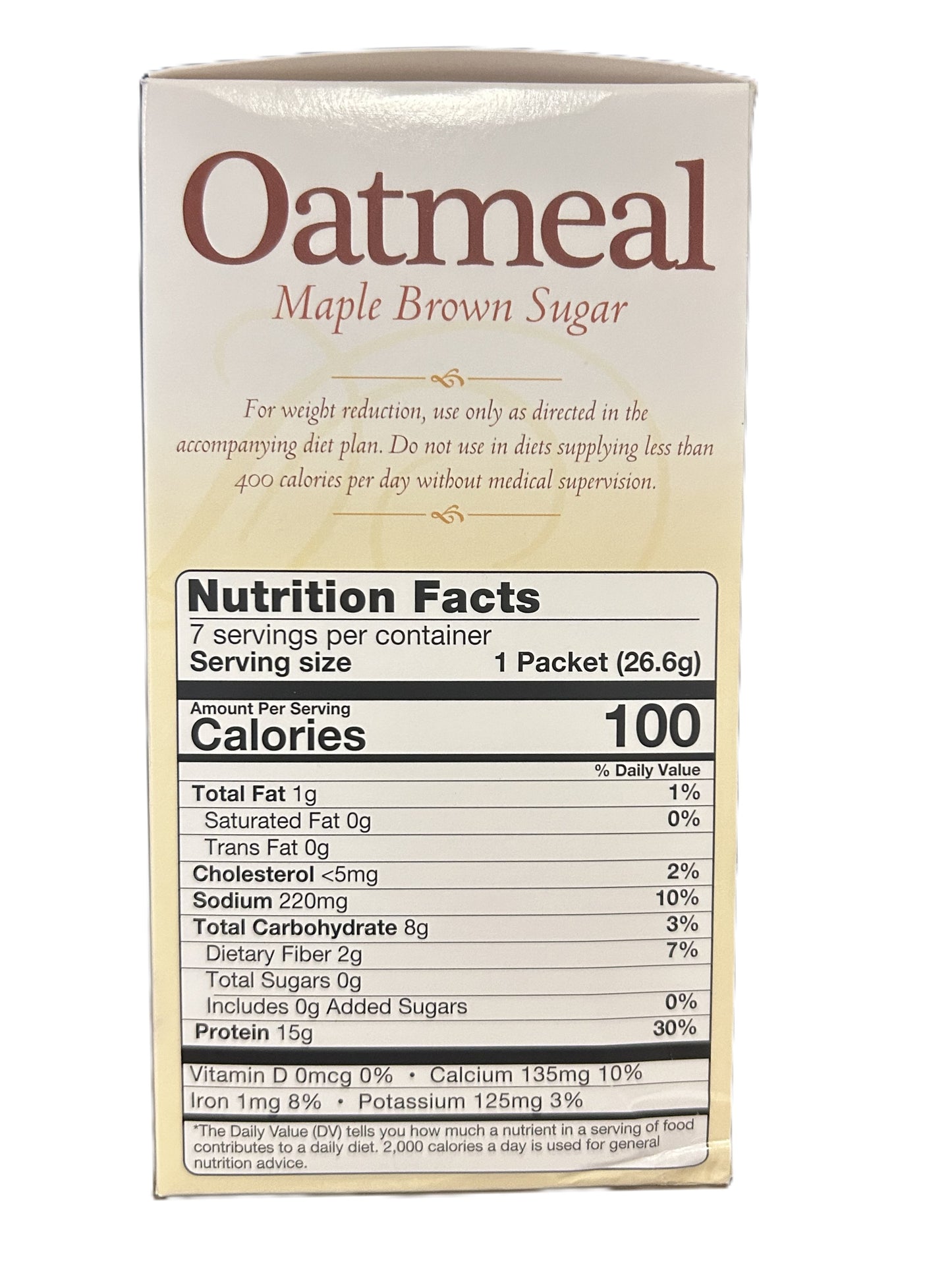 Maple Brown Sugar Oatmeal