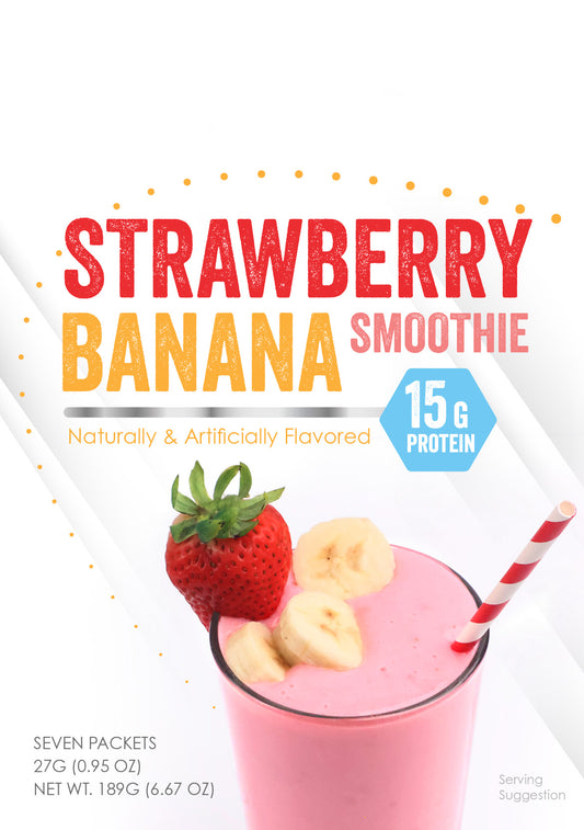 15g of protein Strawberry Banana Smoothie