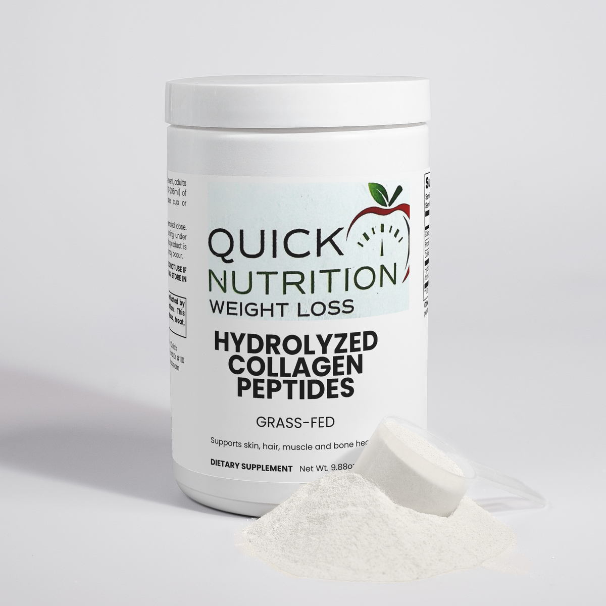 Grass-Fed Hydrolyzed Collagen Peptides Supports healthy bones and joints* Improved skin elasticity* Strengthens connective tissue in the body*