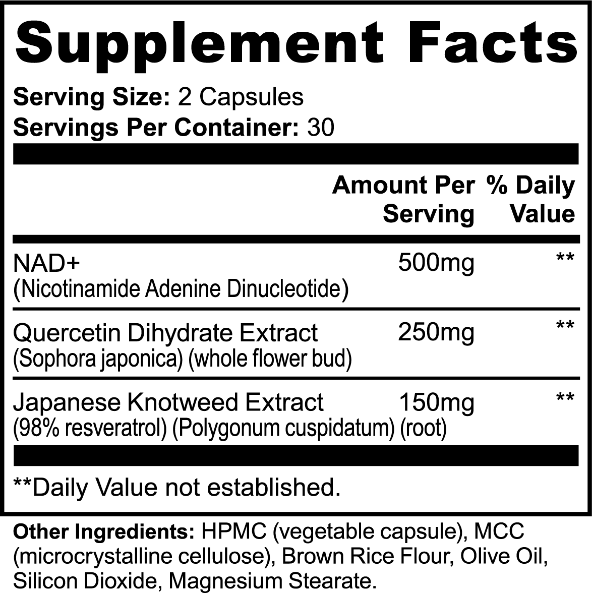 NAD+ WITH QUERCETIN