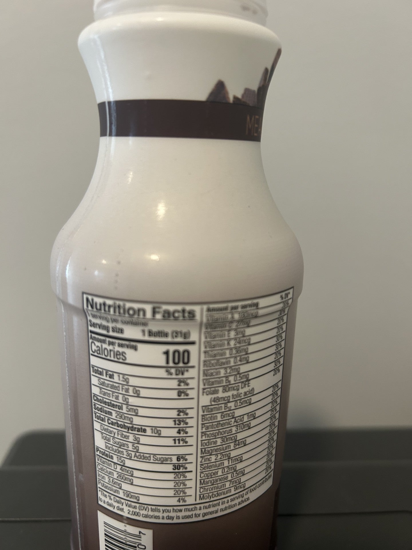 CHOCOLATE SHAKE IN A BOTTLE