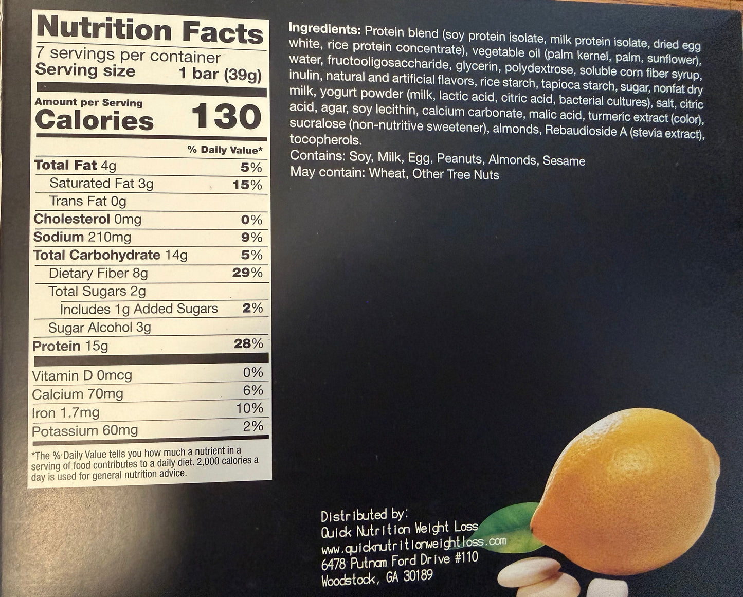 Lemon fluffy High-Protein Nutrition Bar