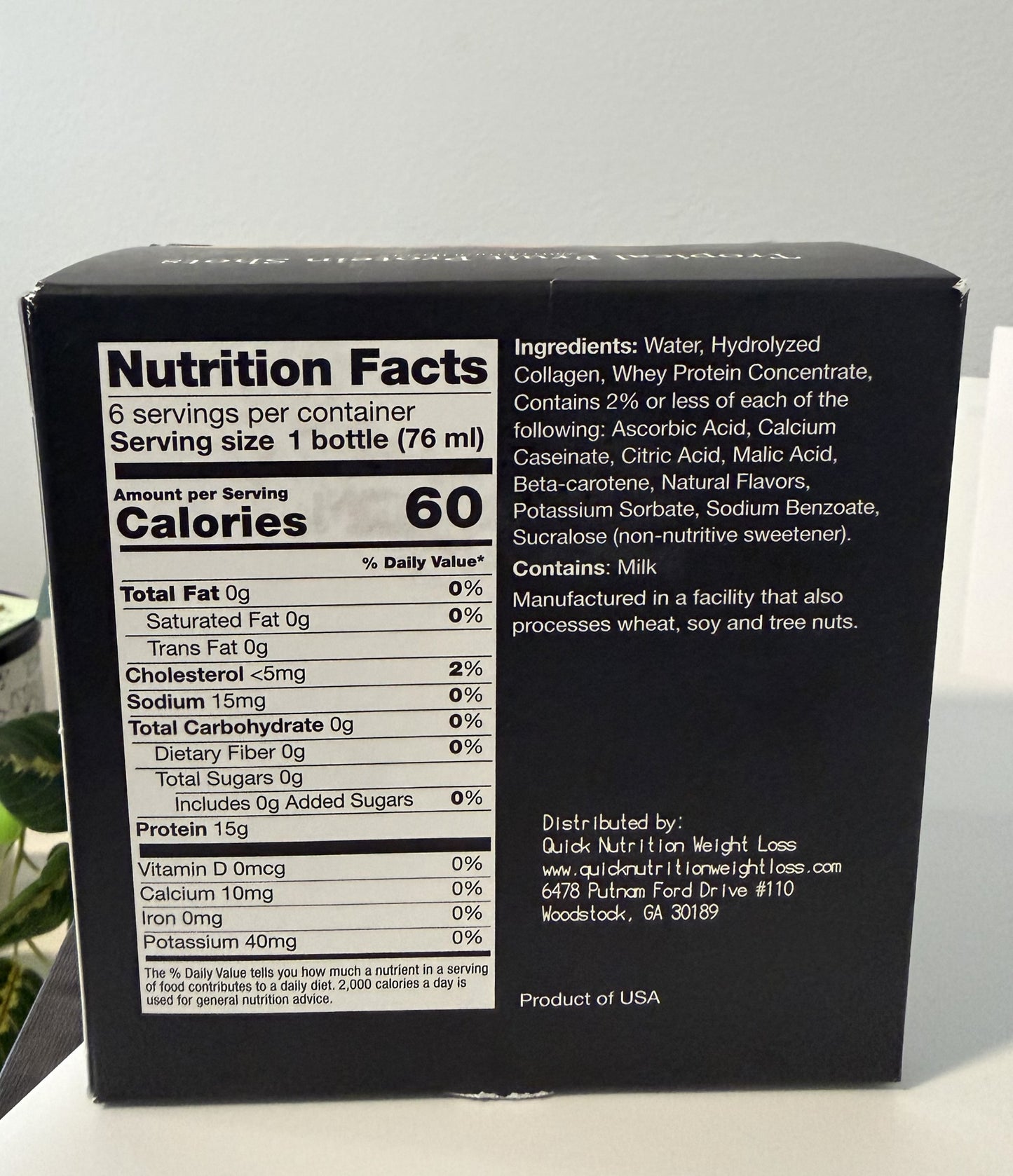 PROTEIN SHOTS WITH 15G PROTEIN & COLLAGEN PEPTIDES (TROPICAL FRUIT)