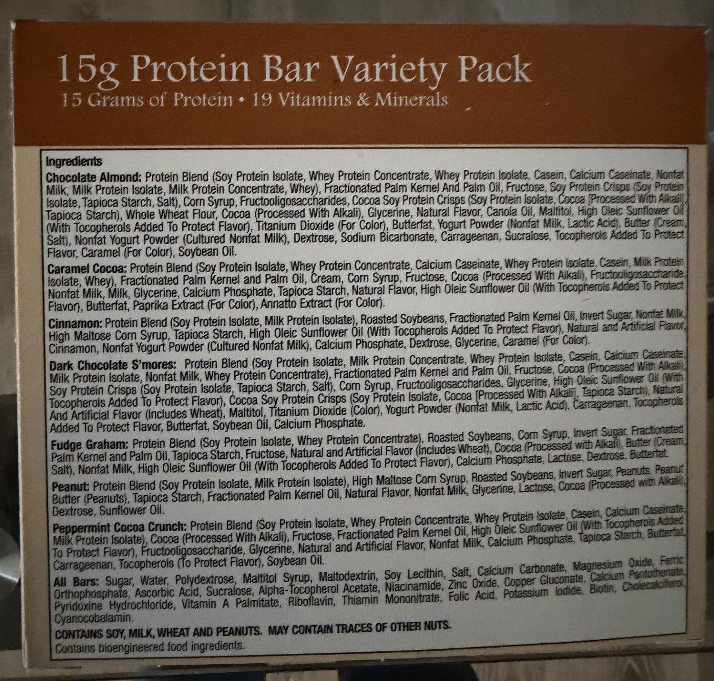 High Protein Snack Bar Variety Pack - 15g Bars